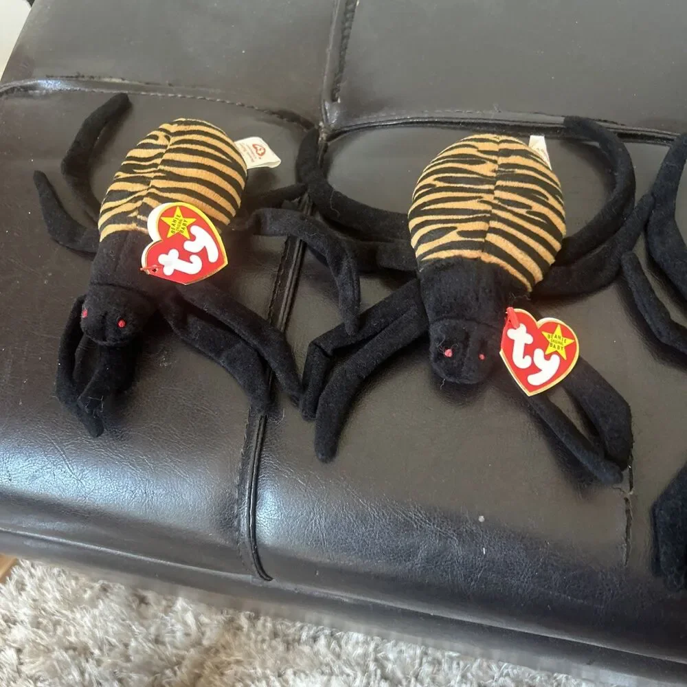 Ty Beanie Baby Babies Spinner and Creepy Spiders 1996 Retired Rare
